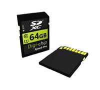 Digi-Chip 64GB CLASS 10 SDXC Memory Card for Samsung WB150F, WB850F, WB250F, WB800F, WB1100F, WB2200F, NX20, NX210, NX1000, NX300, NX1100, NX30, EX2F and Galaxy NX Digital Camera