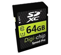 Digi-Chip 64GB SDXC Class 10 Memory Card - High Speed UHS-1 for Canon Powershot SX740 HS, SX70 HS, EOS R Digital Cameras and SLR
