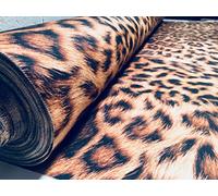 DIGI Leopard Animal Print Fabric Panther Fur Cotton Material - Animal Digital Print Canvas for Upholstery, Curtains, Dress Making (140cm Wide, Sold by The metre)