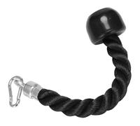 Digi Smash Single Tricep Rope Cable Attachment Pull Down Handle Multigym Home Gym Train Lat Bicep, Black