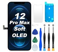 DIGI4U Soft OLED Screen Replacement for iPhone 12 Pro Max, 6.7'' COP Display NOT LCD, 1:1 Window & Resolution & Thickness, Temp Control, with Repair Kit for iPhone 12 Pro Max Screen Replacement