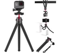 Digicharge 12’’ Flexible Tripod for GoPro Lit Hero, Hero13 13, Max 2 Hero12 12 DJI Osmo Action 5 Pro Bendable Action Cam/Cell Phone/Camera Tripod 360° Rotation Gorilla Mount Vlogging Stand