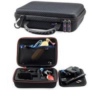 Digicharge Action Camera Carrying Case,compatible,unique | For GoPro Lit Hero 13/12/11 Max 2, DJI Osmo Action, Akaso; Shockproof Travel Bag with Foam Compartments & Mesh Pocket