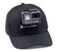 Digicharge Baseball Cap Hat with Action Camera Holder Mount Bracket Compatible for GoPro Max 2 Lit Hero Hero13 13 / DJI Osmo Action 5 / Akaso Apexcam Crosstour Campark Apeman Camkong Victure Cam Black
