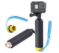 Digicharge Floating Handle Grip Mount with Hand Strap for Action Cam GoPro Lit Hero Hero13 13 Hero12 12 Max 2/ DJI Osmo Action 5/11 Mini 10 Max 9 Akaso Float, Waterproof Internal Storage, Yellow