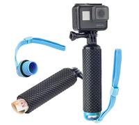 Digicharge Floating Handle Grip Mount with Hand Strap for Action Cam GoPro Lit Hero Hero13 13 Hero12 12 Max 2/ DJI Osmo Action 5/11 Mini 10 Max 9 Akaso Float, Waterproof Internal Storage, Blue