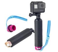 Digicharge Floating Handle Grip Mount with Hand Strap for Action Cam GoPro Lit Hero Hero13 13 Hero12 12 Max 2/ DJI Osmo Action 5/11 Mini 10 Max 9 Akaso Float, Waterproof Internal Storage, Purple