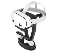 Digicharge VR Headset Stand for Oculus Meta Quest 3S / Quest 3 / Quest 2 / PS VR Display Mount Station for Headset and Touch Controllers, VR Storage Holder Stand with Base for Controllers