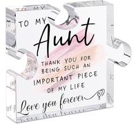 DIGIELE Auntie Gifts, Aunt Birthday Unique Gifts from Niece or Nephew, Personalised Gifts for Auntie Women, Best Auntie Gift & Present for Christmas, Wedding or Mother's Day, Acrylic Puzzle Decoration