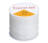 DIGIFLEX 100M Clear Elastic Spool - 0.5mm Strong & Stretchy Cord for Beading & DIY Jewellery Making - Thread Beads, Crystals or Clay onto this Nylon String to Create a Bracelet Necklace Anklet Ring