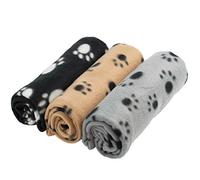 DIGIFLEX 3 Pack Pet Blankets 70cm X100cm - Soft Fleece - Washable | paw print design, washable bedding, pet comfort layer, dog cat use, crate sofa protection
