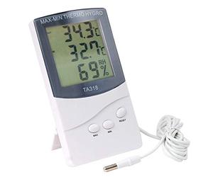 DIGIFLEX Portable Home Wall / Desk LCD Display Indoor Outdoor Thermometer Hygrometer with 2 Sensors