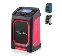 DigiFunk Work Site Radio | USB Rechargeable | DAB+, DAB, FM, Bluetooth, AUX Input | IP65 Waterproof Rugged Durable Design | Perfect for Builders, Out