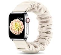 DigiHero Compatible for Apple Watch Straps Scrunchie 40mm 42mm 44mm 41mm 38mm 45mm 46mm, Soft Printed Elastic Solo Loop Straps Women Compatible with iwatch Series 11 10 9 8 7 6 5 4, SE 3 2 1,Starlight