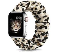 DigiHero Compatible for Apple Watch Straps Scrunchie 40mm 42mm 44mm 41mm 38mm 45mm 46mm, Soft Printed Elastic Solo Loop Straps Women Compatible with iwatch Series 11 10 9 8 7 6 5 4, SE 3 2 1,Leopard