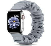 DigiHero Compatible for Apple Watch Straps Scrunchie 40mm 42mm 44mm 41mm 38mm 45mm 46mm, Soft Printed Elastic Solo Loop Straps Women Compatible with iwatch Series 11 10 9 8 7 6 5 4, SE 3 2 1,Gray