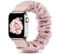 DigiHero Compatible for Apple Watch Straps Scrunchie 40mm 42mm 44mm 41mm 38mm 45mm 46mm, Soft Printed Elastic Solo Loop Straps Women Compatible with iwatch Series 11 10 9 8 7 6 5 4, SE 3 2 1,Pink