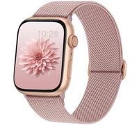 DigiHero Compatible with Apple Watch Straps 40mm 42mm 44mm 41mm 45mm 46mm 38mm, Elastic Stretchy Nylon Sport Solo Loop Replacement Band for iWatch Series 11 10 9 8 7 6 5 4, SE 3 2 1, Pink L