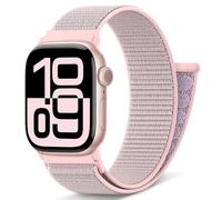 DigiHero Sport Loop Strap Compatible with Apple Watch Straps Women Men 46mm 42mm 44mm 40mm 45mm 41mm 49mm 38mm, Soft Nylon Band for iWatch Series 10 9 8 7 6 5 4 3 2 1 SE Ultra, Pink Sand