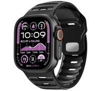 DigiHero Sport Straps Compatible with Apple Watch Straps Ultra 2/Ultra 49mm 46mm 45mm 44mm 42mm Men, Silicone Loop 26mm Wide Waterproof Strap for iWatch Series 10 9 8 7 6 5 4 SE 3 2 1 Black
