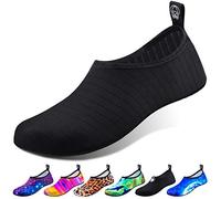 DigiHero Water Shoes for Women and Men, Quick-Dry Aqua Socks Swim Beach Women's Men's Shoes for Outdoor Surfing Yoga Exercise, Black, 7-8 Women/6-7 Men
