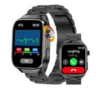 DigiKuber ECG Smart Watch with Phone Calls, 2.04 Inches AMOLED Waterproof Bluetooth Calling Smartwatch with Blood Pressure, SpO2, SOS, Heart Rate, Messages Reminder for Android iOS