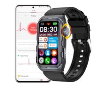 DigiKuber Smart Watch ECG, 1,47 Inches Waterproof Smartwatch with Blood Pressure, SpO2, Heart Rate, Body Temperature, Message Call Reminder for Android iOS