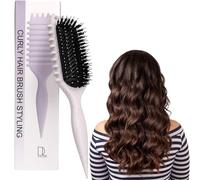 Digilams Curly Hair Brush | Curl Defining Brush, Detangle & Boar Bristle Hair Brush | Bounce Brush, Define Brush | Perfect for Women and Girls (Beige)
