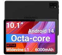 DigiLand Tablet 10.1 inch Android 14 Octa-Core Processor, OTG, 10GB+64GB+TF Expansion, 1280 * 800 IPS, Support Split-Screen, WiFi 6, BT5.0, Dual Camera 5MP+8MP, 6000mAh,Widevine L1 (Gray)