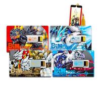Digimon Dim Card Pack - Bundle with Vital Hero Cards Including Hermit in The Jungle, Nu Metal Empire, Volcanic Beat, and Blizzard Fang Plus Bookmark | Digimon Dim Cards