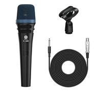 DIGIMORE Wired Microphone for Singing | 3-Pin XLR Mic | Dynamic Mic w Mic Holder, Cardioid Polar Pattern for Karaoke | Speech | Stage | Wedding, 20 Ft Cable Length (D-1090)