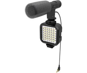 Digipower CINE Video Vlogging Kit LED Light & Microphone 2 Piece Set