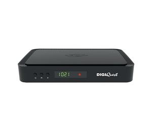 DIGIQUEST Decoder tivùsat COMBO 4K Q80 | HbbTV Satellite Receiver, Dual Tuner | Activable Recording Function | Mediaplayer, 2-in-1 Remote Control | Includes Smartcard | Black