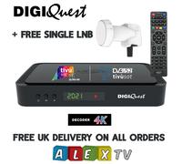 DigiQuest Q90 4K DVB-S2/DVB-T2 Combo TivuSat Receiver & Activated Viewing Card