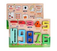 Digit Blocks Math - 1-10 Numbers Wooden Stacking Block | Learning Activities for Kids Aged 3+, Interactive Toy for Preschool