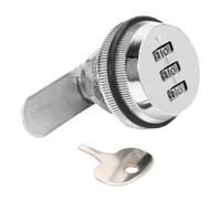Digit Cabinet Lock, Keyless Zinc Alloy Cam Lock for Cabinets | Black and Silver Finish, 3 Dial Combination, Thickened Latch, for Storage Boxes, Boats and Rv Use