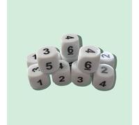 Digit Dice 1-6 for use with Operations Dice
