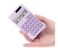 Digit Solar Calculators - Keychain Calculators | Mini Cartoon Calculator - Cute Cartoon Student Solar-Powered Calculator Mini Portable 8-Digit LCD For Office Use, Home, School, Office