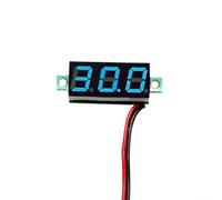 Digital 0 28 inch LED Voltmeter DC 2 4 to 40V with Anti Polarity Reverse Connection Protection for Battery Packs and Vehicles (Blue)