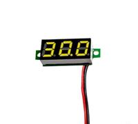 Digital 0 28 inch LED Voltmeter DC 2 4 to 40V with Anti Polarity Reverse Connection Protection for Battery Packs and Vehicles (Yellow)