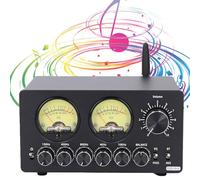 Digital 5 Band Equalizador, EQ Preamp with Adjustable VU Meter, Bluetooth 5.0 Input, L/R Channel Balance Adjustment, Professional Equalizer Sound System, for Home Stereo, Computer Speaker, Amplifier