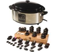 Digital 6 Quart (5.7 litres) HOT Stone Heater and 64 Piece Basalt HOT Stone Set for Massage Relaxation Therapy …