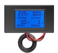 Digital AC Power Meter 80-260V with LCD Display for Voltage Current Watt KWh Monitoring Single Phase Energy Usage Home Appliance Tool 86.6x46.6mm(B)