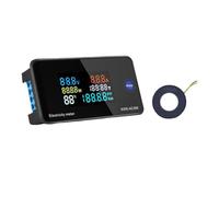 Digital AC Voltmeter Ammeter 50-300V 0-100A LED Power Meter with Energy Accumulation, Reset and Memory Functions for Electrical and Measurement(KWS-AC300-20A)