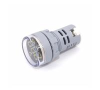 Digital AC Voltmeter LED Digital Display Gauge Volt Voltage Meter Indicator Light 22MM Signal Lamp Boat Lights Navigation Tester AC 1V-500V(WHITE)