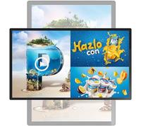 Digital Advertising Display Screen, 15.6" Capacitive Touch 4K HD, Wall-Mountable, HDMI/USB Input, Ideal for Restaurants and Retail, Auto Media Play