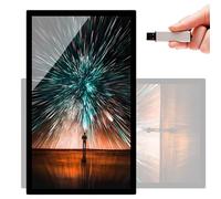 Digital Advertising Screen for Restaurants, Cafes, Salons & Shops, Remote/USB Release, Wall-Mounted/Embedded, Landscape/Portrait, 27-Inch Display