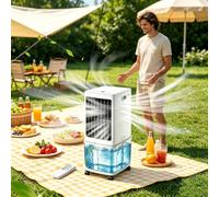 Digital Air Cooler, Remote Control,12L，3 Airflow Modes, Portable with Remote Control， Energy-Saving Evaporative Air Cooler for Bedroom & Home Office, Kids & Pet Friendly