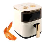 Digital Air Fryer 6L, 1200W Rapid Cooking - 30-Minute Timer with Dual Control Knobs & Large Viewing Window for Home Use