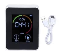 Digital Air Quality Monitor Carbon Dioxide Detector CO2 Tester Temperature Humidity Tester Large Screen Multifunctional for Home Office Gym Plastic Glass 9x7x3.5cm